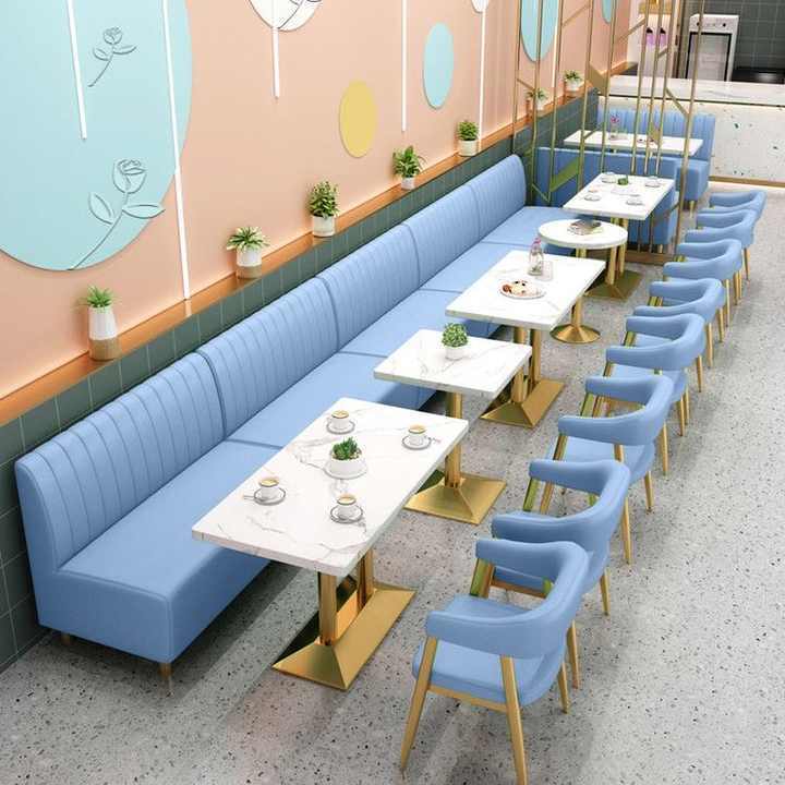 MORE DESIGN L shape Commercial Furniture Cafe Bar Hamburger Shop Leather Wood Sectional Couch Restaurant Sofa Booth Seating