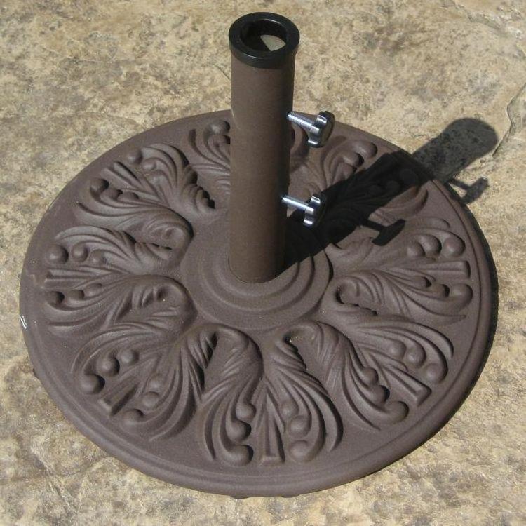 MORE DESIGN Marble Cast Iron Plastic Round Water Filled Beach Garden Resin Sun Outdoor Umbrella Parasol Base with Wheels