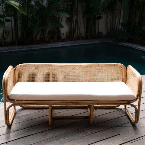 MORE DESIGN Best Price Aluminum Swimming Pool Stacking Metal Rattan Bamboo Wicker Dining Garden Outdoor Patio Chair