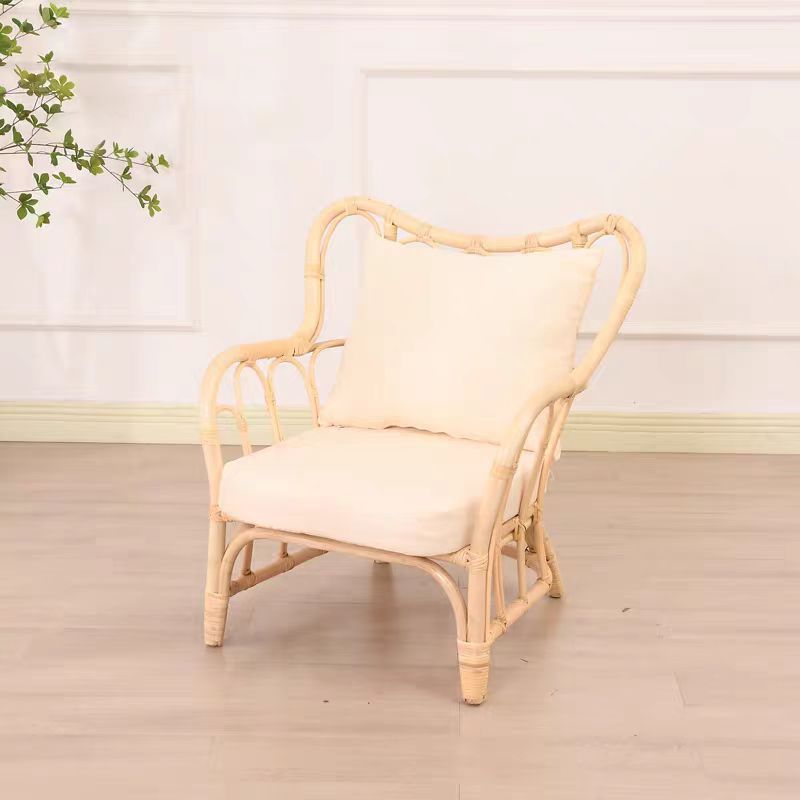 MORE DESIGN Wholesale Home Furniture Modern Hotel Balcony Reclining Wood Rattan Wicker Living Room Recliner Leisure Lounge Chair