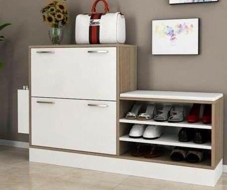 modern Wholesale modern style Thin style MDF corridor Foyer Storage rack tipping bucket indoor shoe cabinet