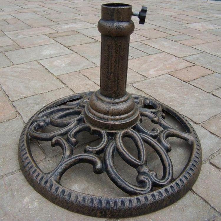 MORE DESIGN Marble Cast Iron Plastic Round Water Filled Beach Garden Resin Sun Outdoor Umbrella Parasol Base with Wheels