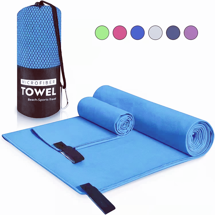 Double-sided fleece beach sport towel beach soft comfortable sweat absorption microfibre beach towel factory supply