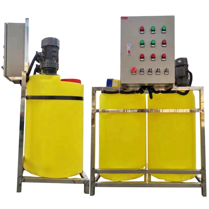 500L 100 liters Water Treatment Machinery Automatic Chemical liquid acid alkali pH Chlorine Dosing System liquid agitator mixer