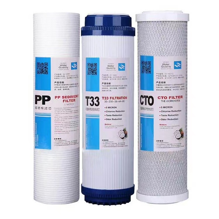 activated carbon cartridge filter 1 0.2 Micron 10'' Inch Water Carbon CTO Filter Cartridge osmosis filter with 20 