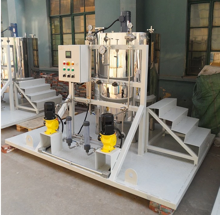 500L 100 liters Water Treatment Machinery Automatic Chemical liquid acid alkali pH Chlorine Dosing System liquid agitator mixer