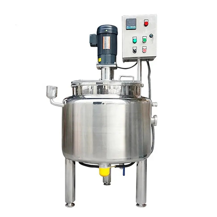 top quality 50L mixing tank with heater mixing milk oil water liquid 200L vaccum barrel mix Detergent soap 500L