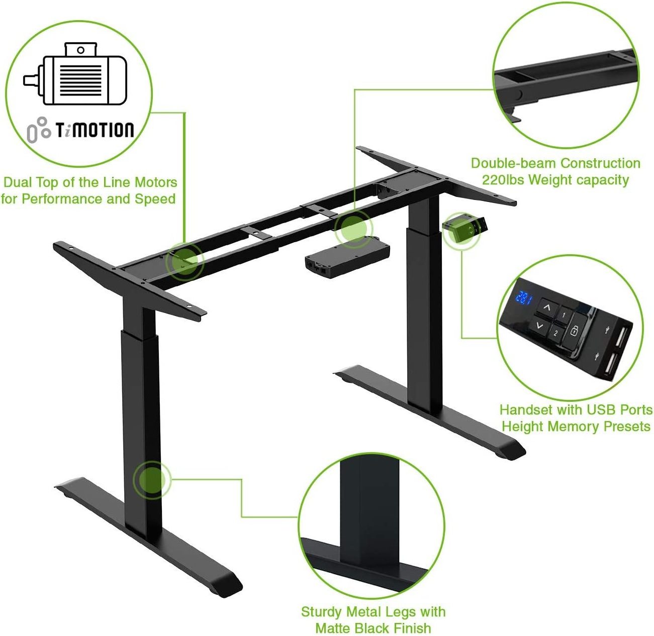 Support OEM/ODM Electric Height Adjustable Standing Desk Good For Health