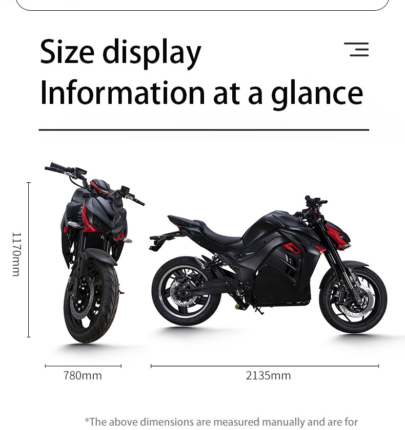 5000W 3000W 2000W 2023 New High Power Electric Sport Racing Motorcycle Motorbike