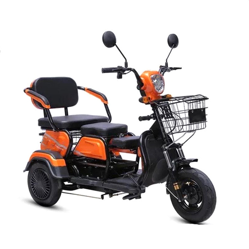 China Factory household small scooter three-seat adjustable new energy electric tricycle