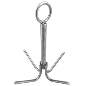 Marine Boat Yacht Hardware Anchor Marine Grapnel 4 Claw Anchor 316 Stainless Steel AntiRust Grappling Hook For Small lifeCraft