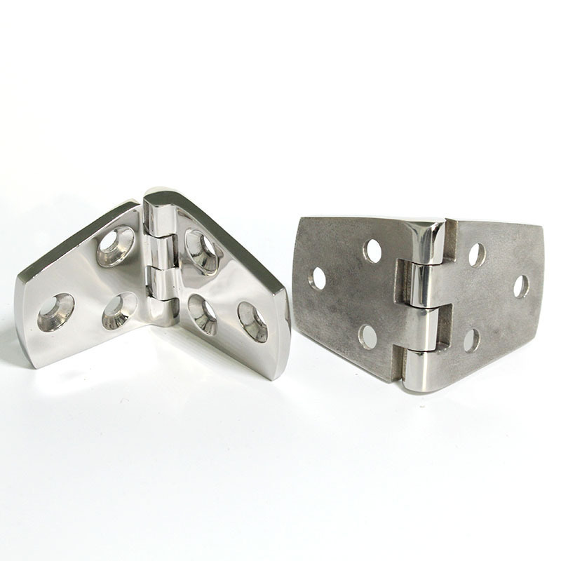 Stainless steel hinge 4mm thickness  38x76 six-hole marine hinges 316 stainless steel 72*38 heavy folding  door hinge