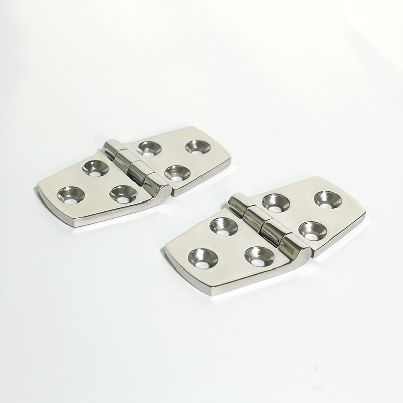 Stainless steel hinge 4mm thickness  38x76 six-hole marine hinges 316 stainless steel 72*38 heavy folding  door hinge