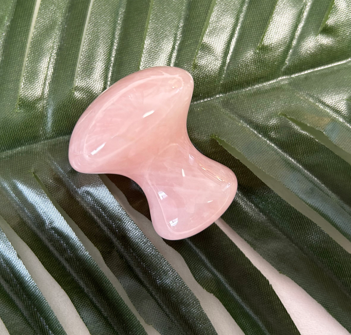 Wholesale Jade Stone Mushroom Shape Guasha Tool Rose Quartz Mushroom Massager Green Aventurine Mushroom Gua Sha For Face And Eye