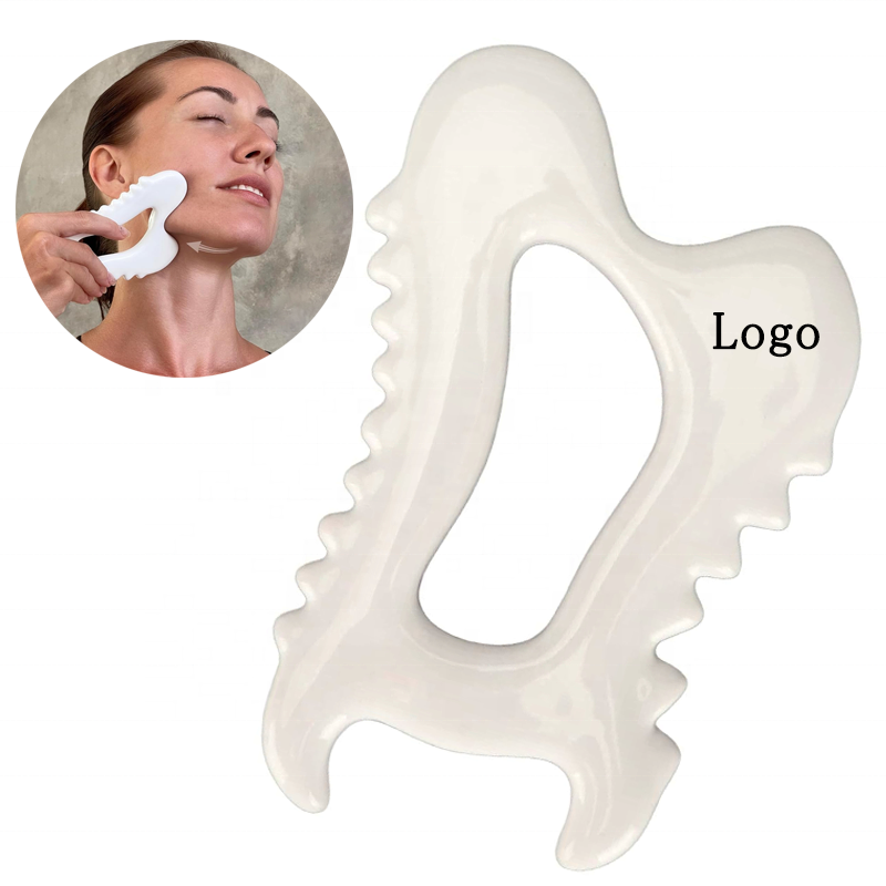 Korea Ceramic Gua Sha Body Massage Tool Facial Remove Wrinkle And Firm Porcelain Guasha Ceramic Massager For Muscle Relaxing