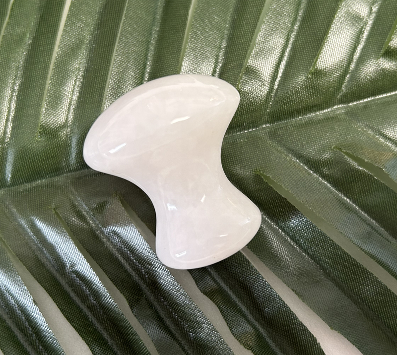 Wholesale Jade Stone Mushroom Shape Guasha Tool Rose Quartz Mushroom Massager Green Aventurine Mushroom Gua Sha For Face And Eye