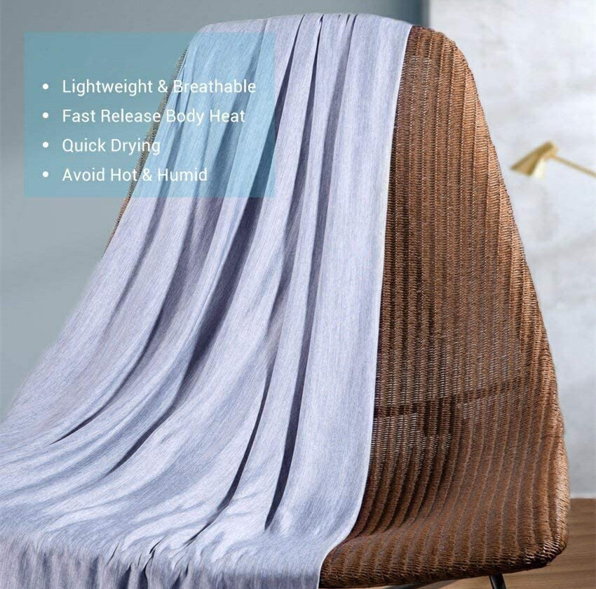 Arc-Chill Double Sided Soft Cooling Fiber Blanket for Summer Hot Sleepers Night Sweats