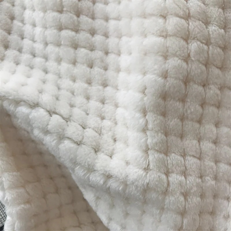 luxury waffle mink blanket honeycomb warm soft throw blanket  for sofa bed