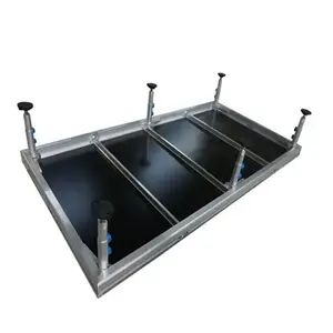 Customized stage podium, easy to install aluminum frame, adjustable height stage