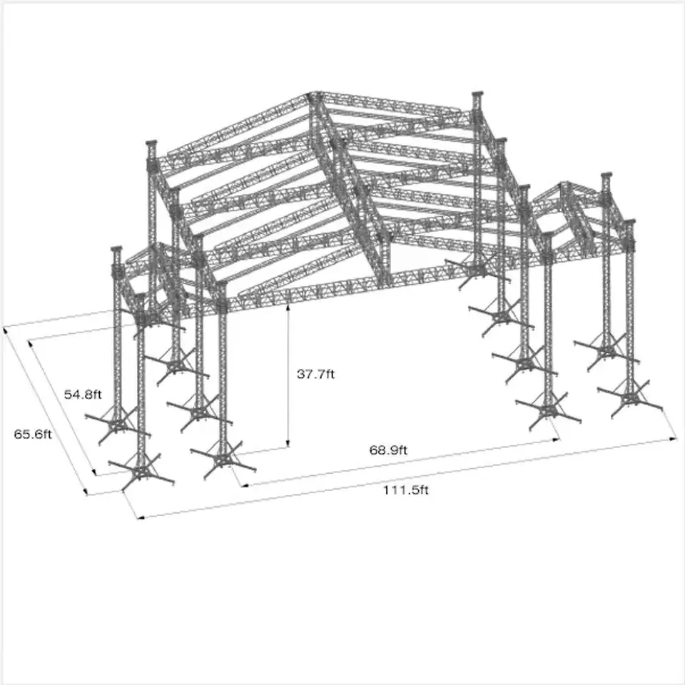 China manufacturing aluminum decorative square truss, used black aluminum Truss