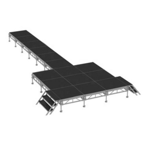 This event uses inexpensive stage structure aluminum 6082-T6 material and portable stage system to assemble aluminum alloy stage