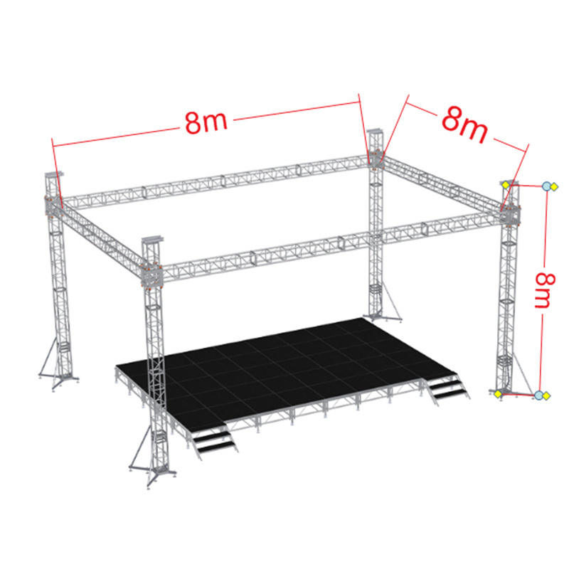 Sound system aluminum wire array lifting tower elevator speaker layer truss