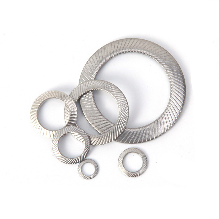 DIN9250S Serrated Knurled Safety Lock Washers Stainless steel double side tooth lock washer