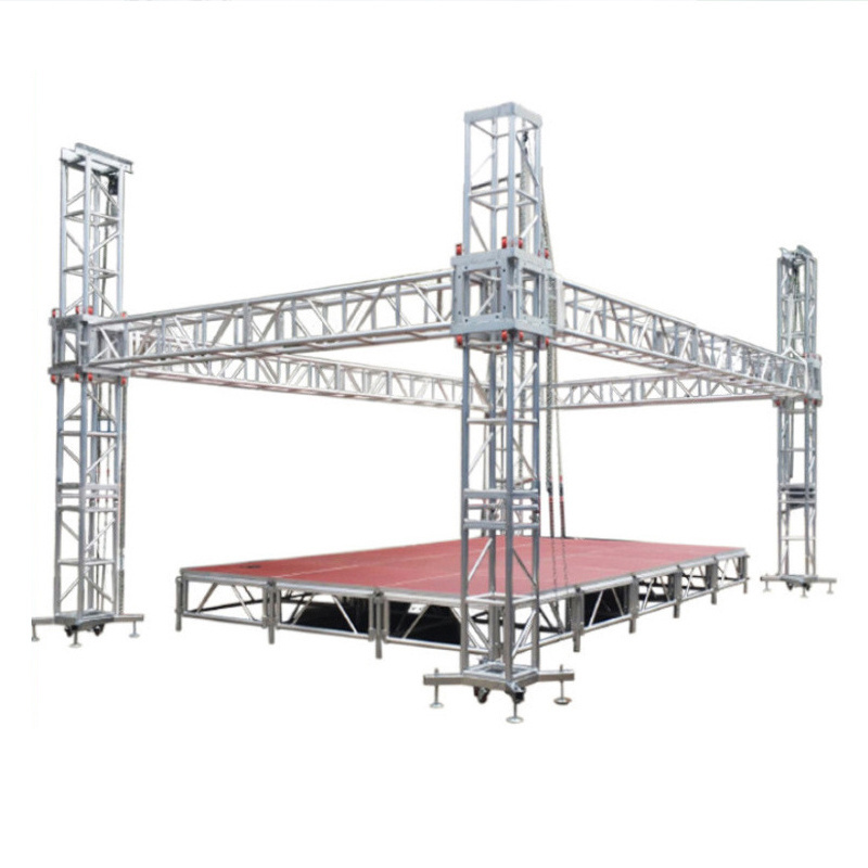 Aluminum Mobile Stage Truss Display Lighting Display Folding Truss Triangular Stage