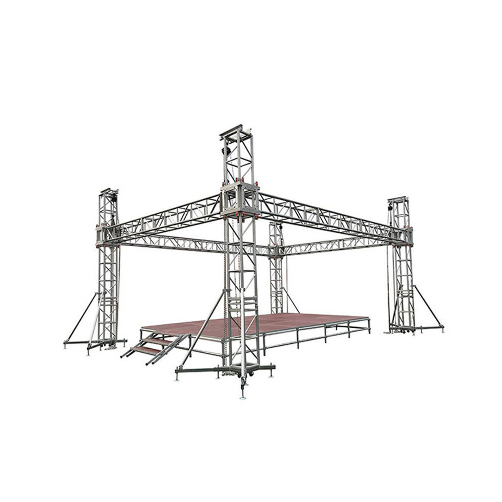 Aluminum Mobile Stage Truss Display Lighting Display Folding Truss Triangular Stage