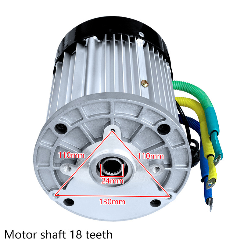 Fast Shipping Big Torque Three Wheel Rickshaw Small Electric Car BLDC Motor 60v 72v 1200w 2200w 4000rpm  4600rpm