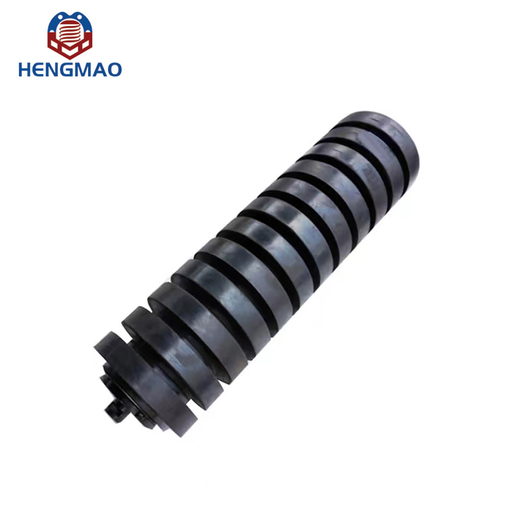 Rubber Return Impact Idler Buffer Roller Carrying Idler For Belt Conveyor