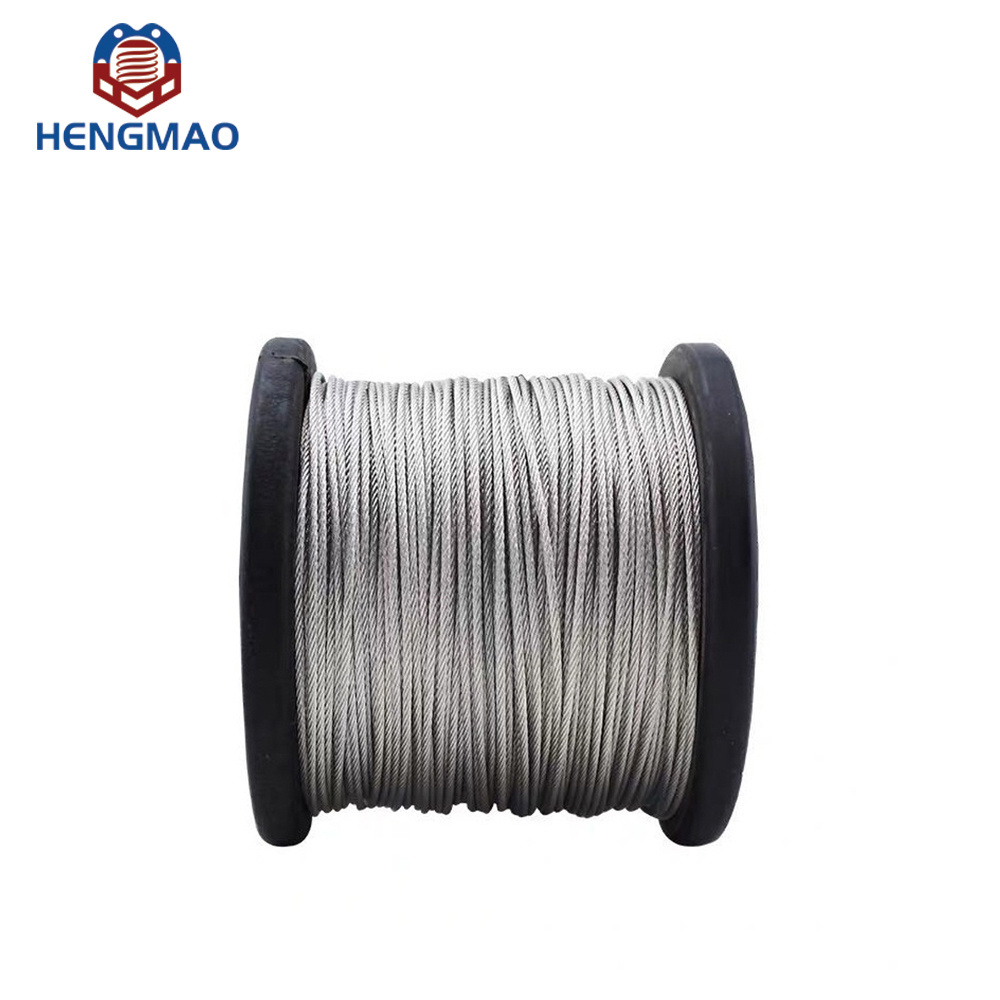 Factory Manufacturer 1+12 Stainless Steel 304 316 Wire Rope 2mm Steel Cable