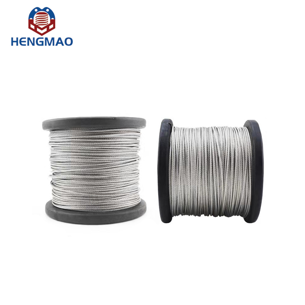 Factory Manufacturer 1+12 Stainless Steel 304 316 Wire Rope 2mm Steel Cable