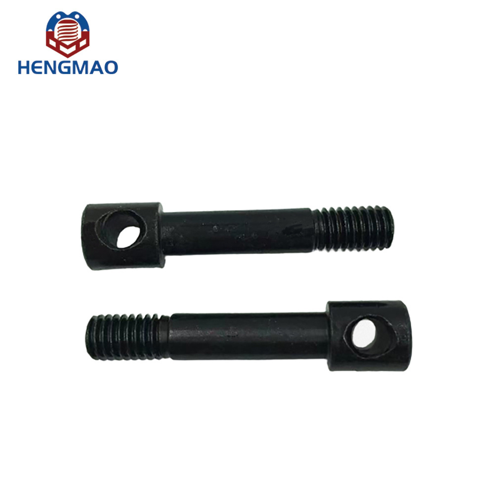 CNC Black Zinc Plated Half Thread Bolt With Hole Head