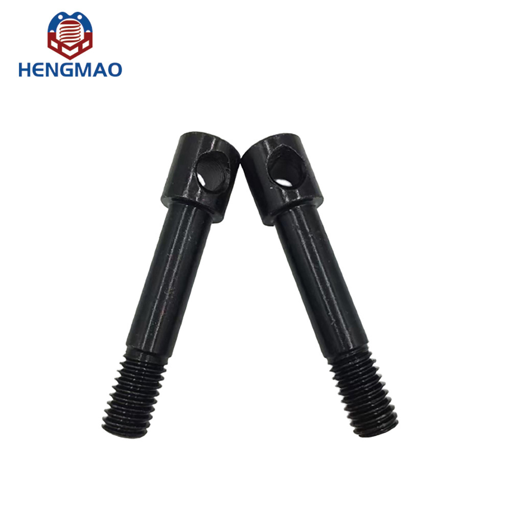 CNC Black Zinc Plated Half Thread Bolt With Hole Head