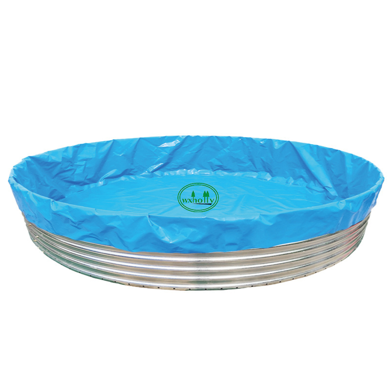 Foldable Water Tank Tarpaulin Fish Tanks Outdoor Farming for Fish Pond