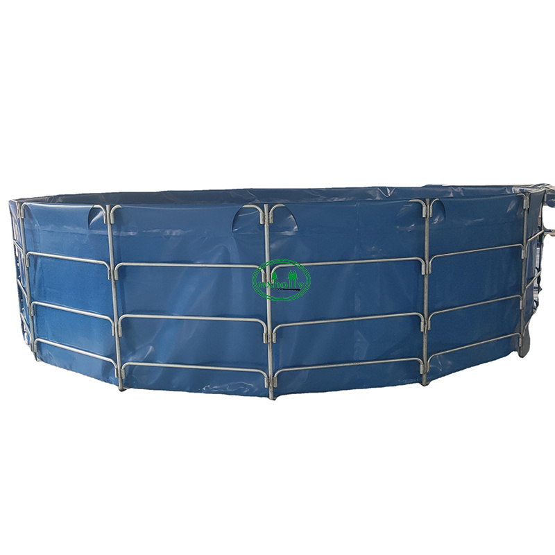 Foldable Water Tank Tarpaulin Fish Tanks Outdoor Farming for Fish Pond