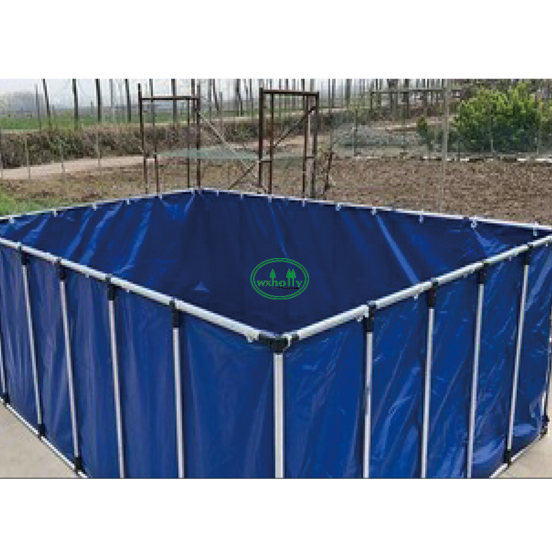 Foldable Water Tank Tarpaulin Fish Tanks Outdoor Farming for Fish Pond