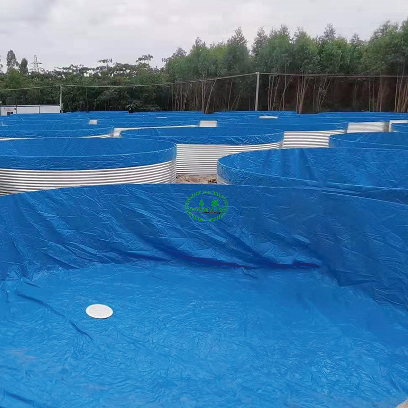 Tarpoline Ras Fish Tanks Farm Aquaculture Catfish Tarpaulin Round Biofloc Fish Farming Pond Tank