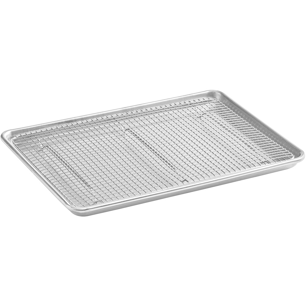 Commercial Custom Non-stick Aluminum Baking Sheet Pan/Tray with Stainless Steel Footed Cooling Rack