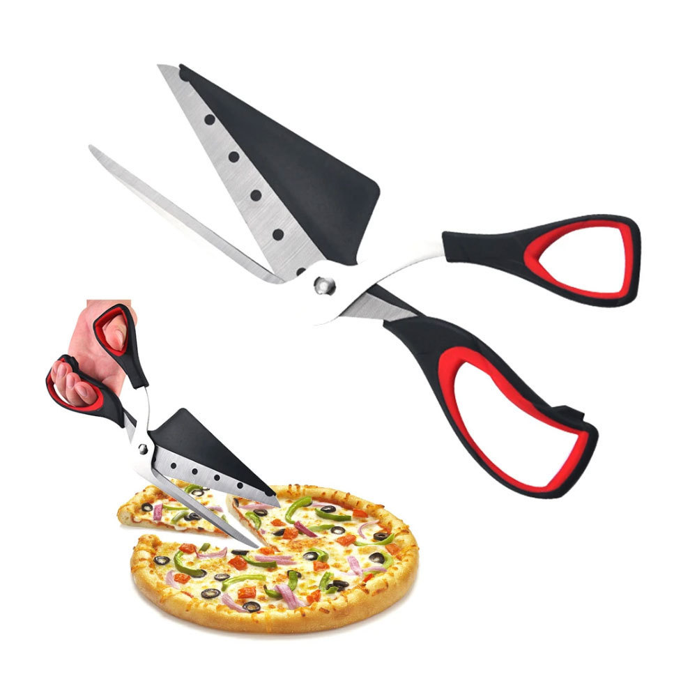 Kitchen Restaurant Multi-functional Stainless Steel Food Cutter Detachable Pizza Scissors