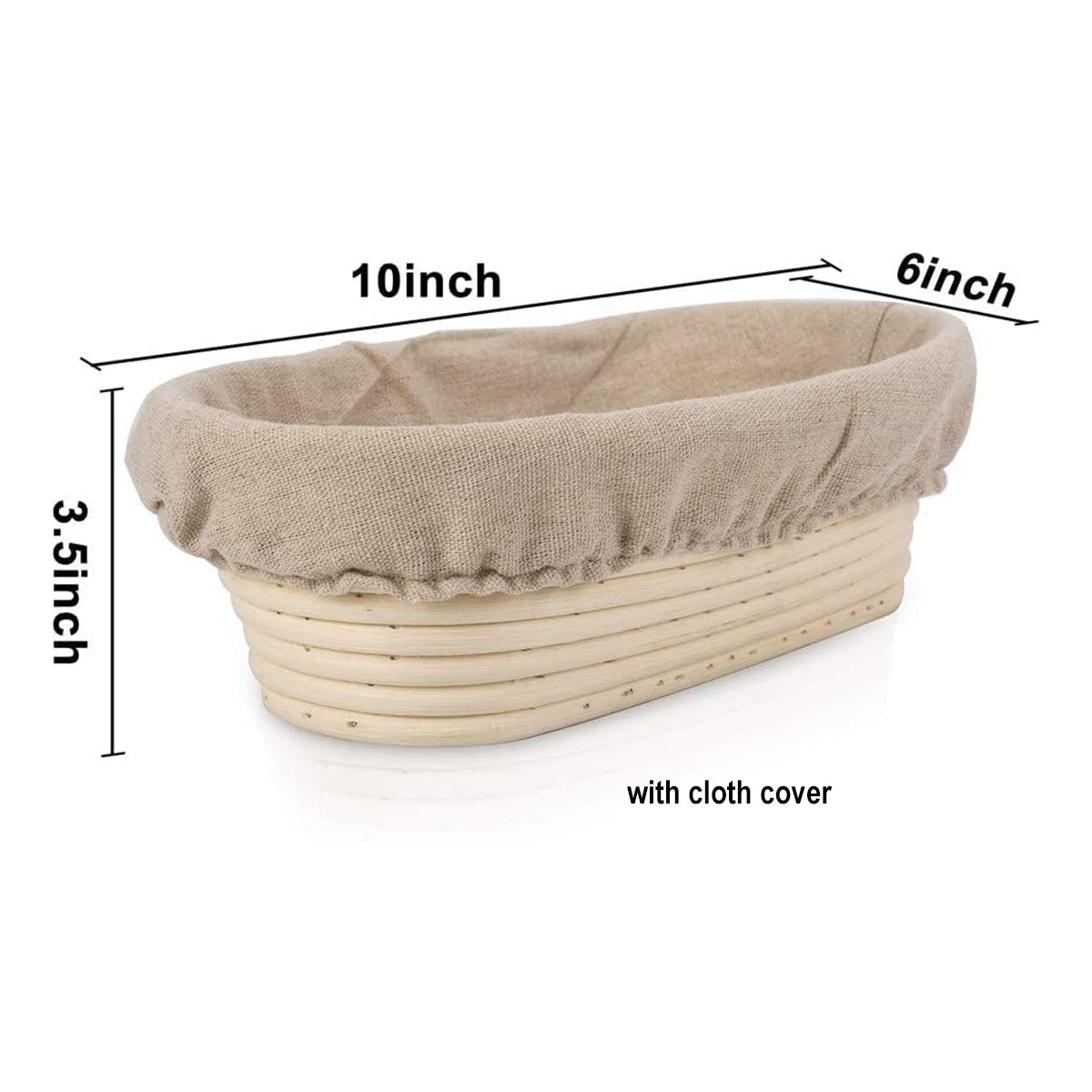 Bread Proofing Basket Set 9 Inch Round & 10 Inch Oval Sourdough Basket with Bread Lame Dough Whisk Dough Scraper