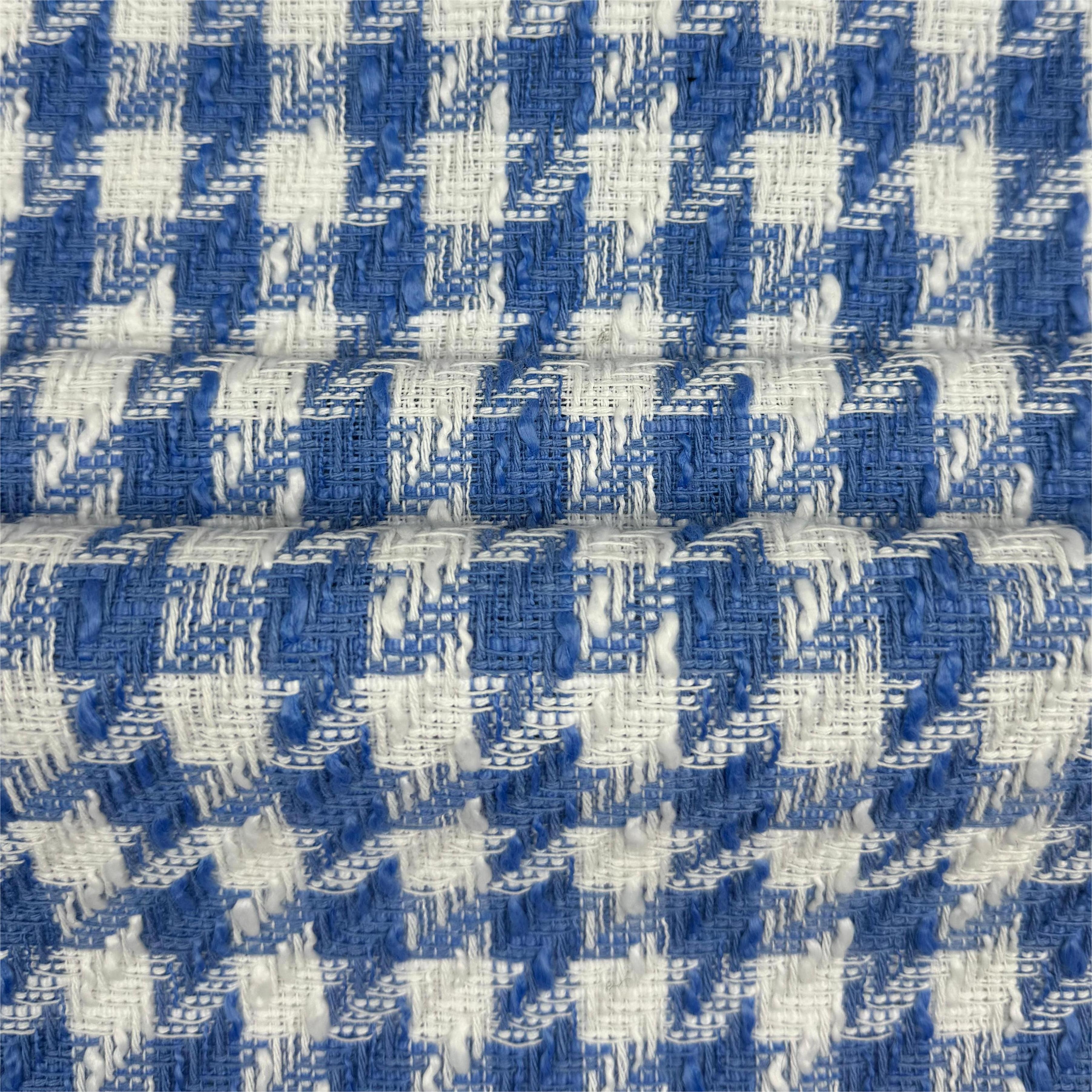 2024 factory hot selling 100% polyester fancy yarn tweed fabric