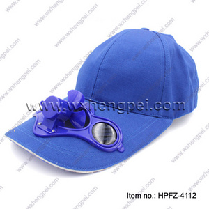 solar LED outdoor cap with fan / sunshade hats