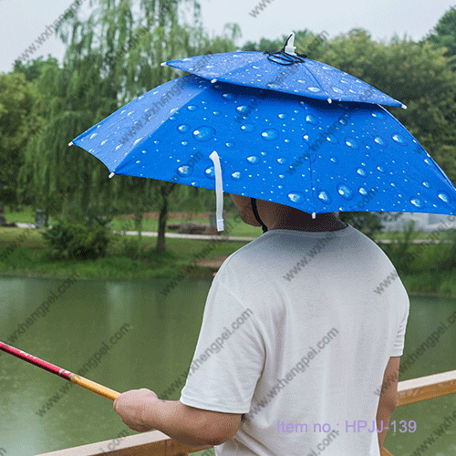 Umbrella Hat Folding Adjustable Sun Rain Cap / Hands free umbrella / Fishing umbrella