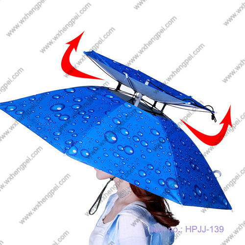 Umbrella Hat Folding Adjustable Sun Rain Cap / Hands free umbrella / Fishing umbrella