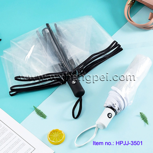 Clear Canopy Automatic Open Foldable Umbrella