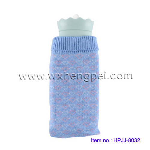 400ml Hot Water Bottle with Knitted Cover