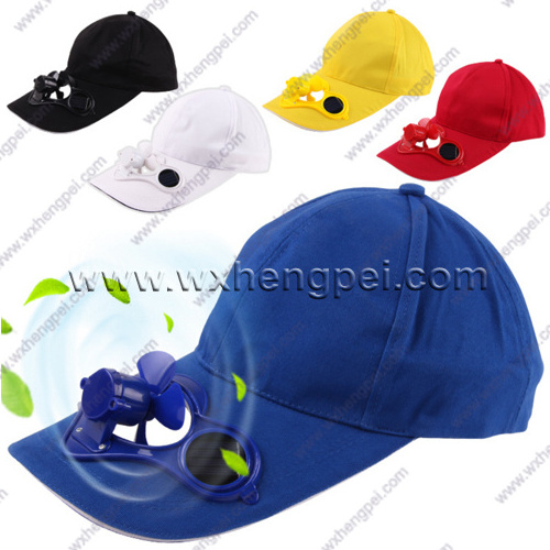 solar LED outdoor cap with fan / sunshade hats