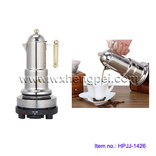 Hot sales stainless steel moka pot / Stovetop Espresso Coffee Maker / Coffee tools